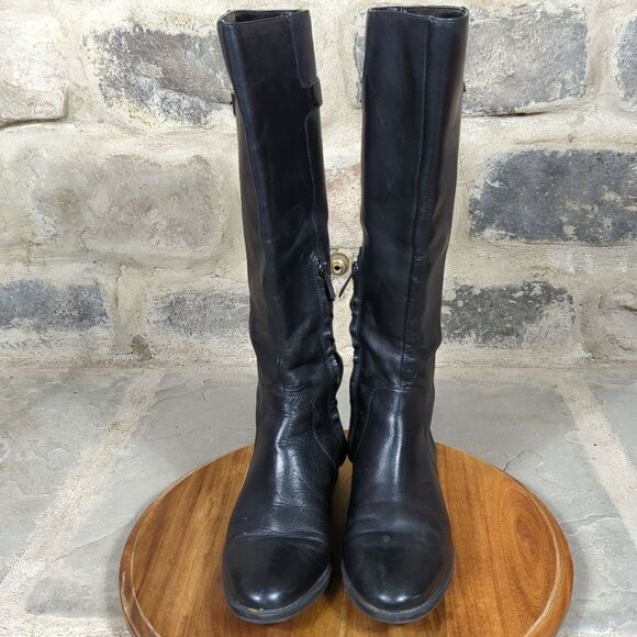 SAM Edelman black leather boots Patton size 7 riding - Picture 2 of 14